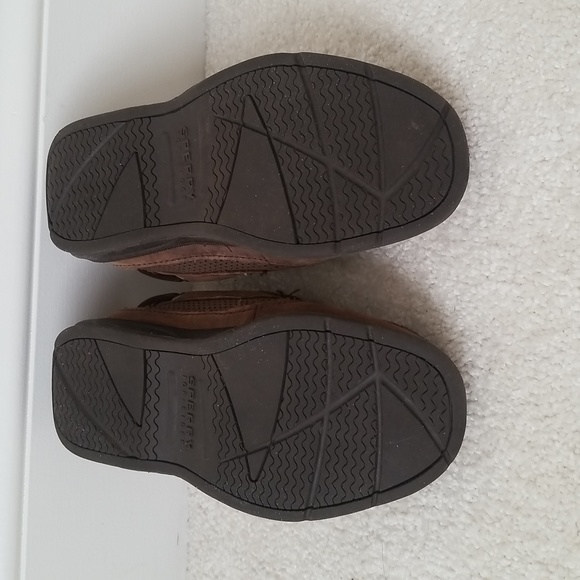 Sperry Topsider Brown Loafer Velcro Closure Size 11.5 Toddler - Picture 6 of 8